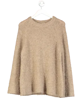 Arket Beige Oversize Bouclé Jumper UK S