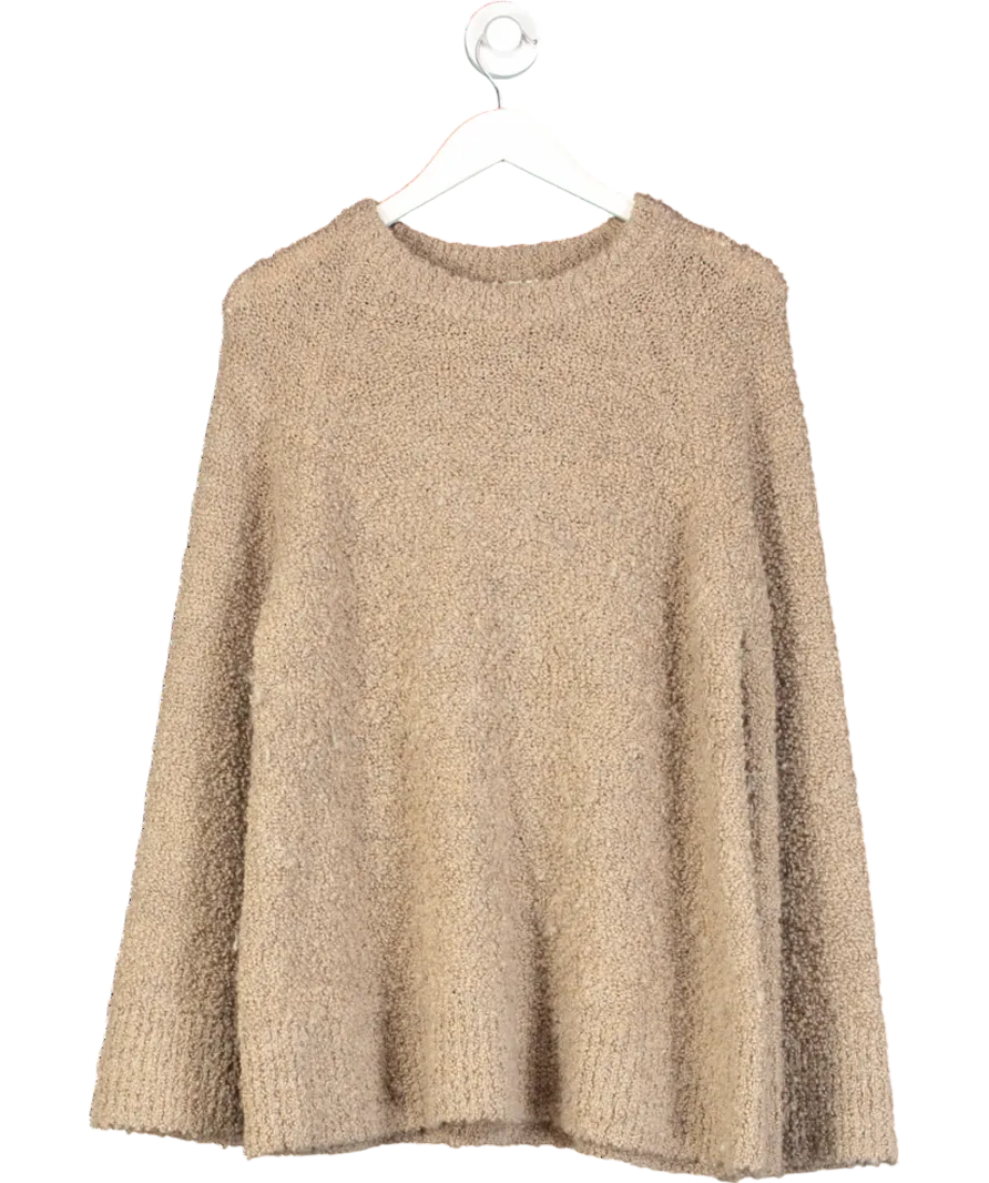 Arket Beige Oversize Bouclé Jumper UK S