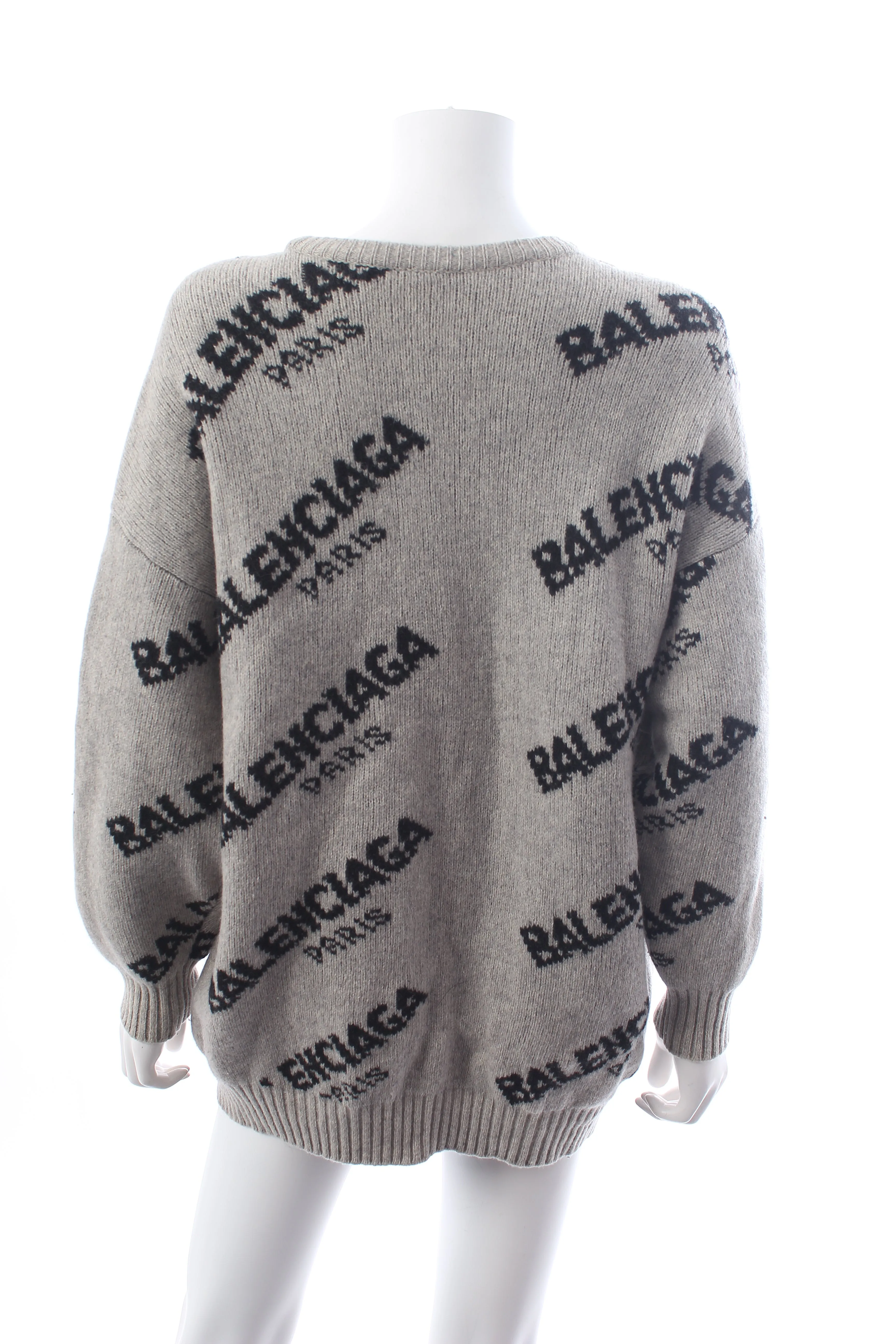 Balenciaga Logo Printed Wool Sweater