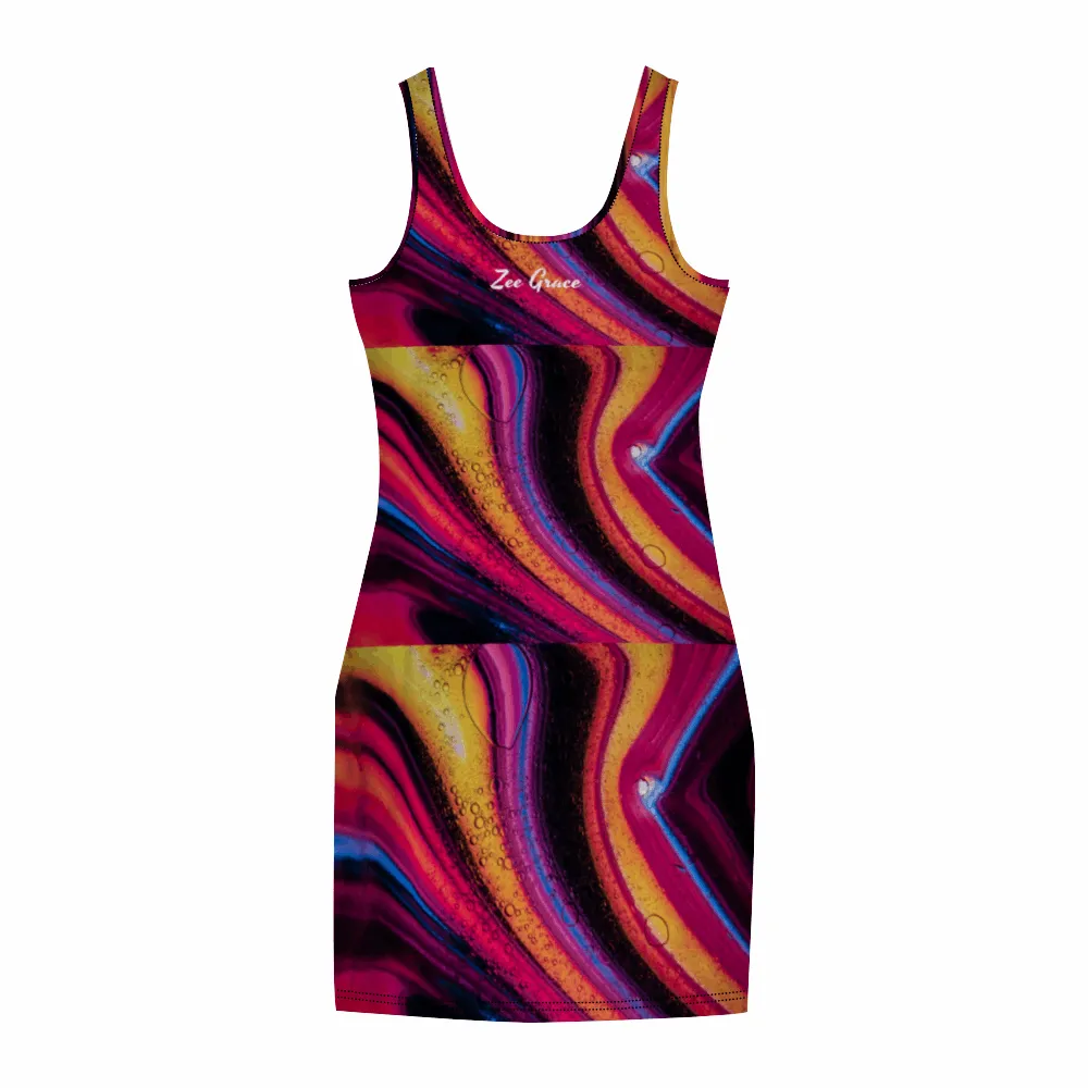 COLOR ME WAVY:  Women's Tank Dress Stylish Sleeveless Dress