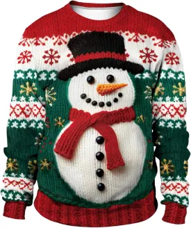 Colorful House Unisex's Ugly Christmas Jumper Sweater Printed Pullover,3D Funny Digital Print Sweatshirt Suit for Men Woman