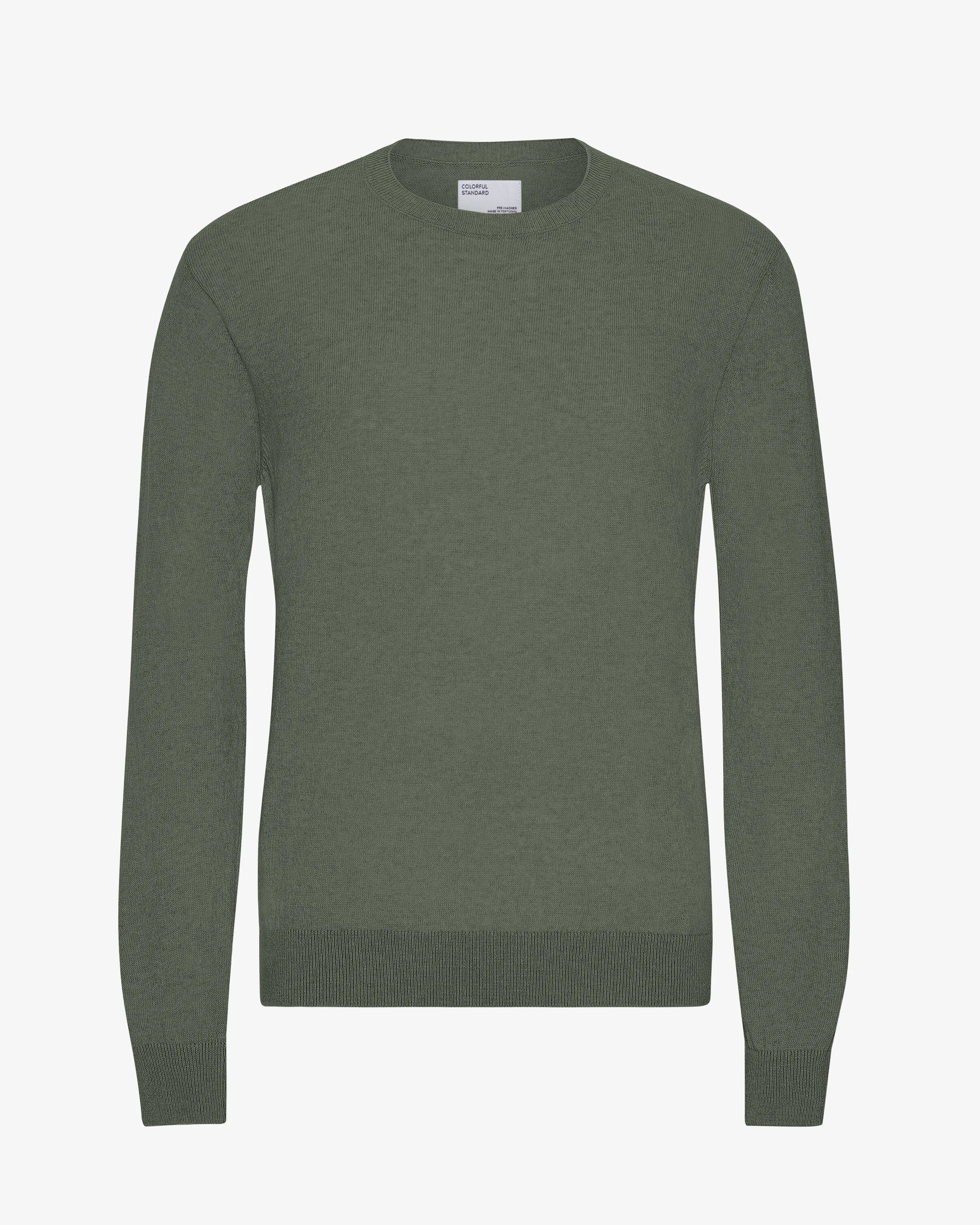 Light Merino Wool Crew - Dusty Olive