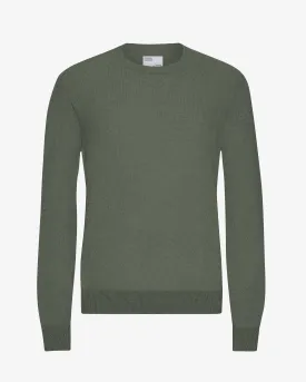 Light Merino Wool Crew - Dusty Olive