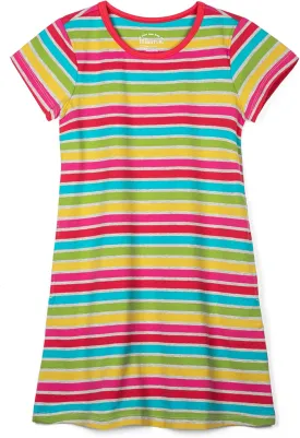Mighty Girls' Short Sleeve T-Shirt Dresses | 100% Organic Cotton, Stylish Comfort Dress for Kids