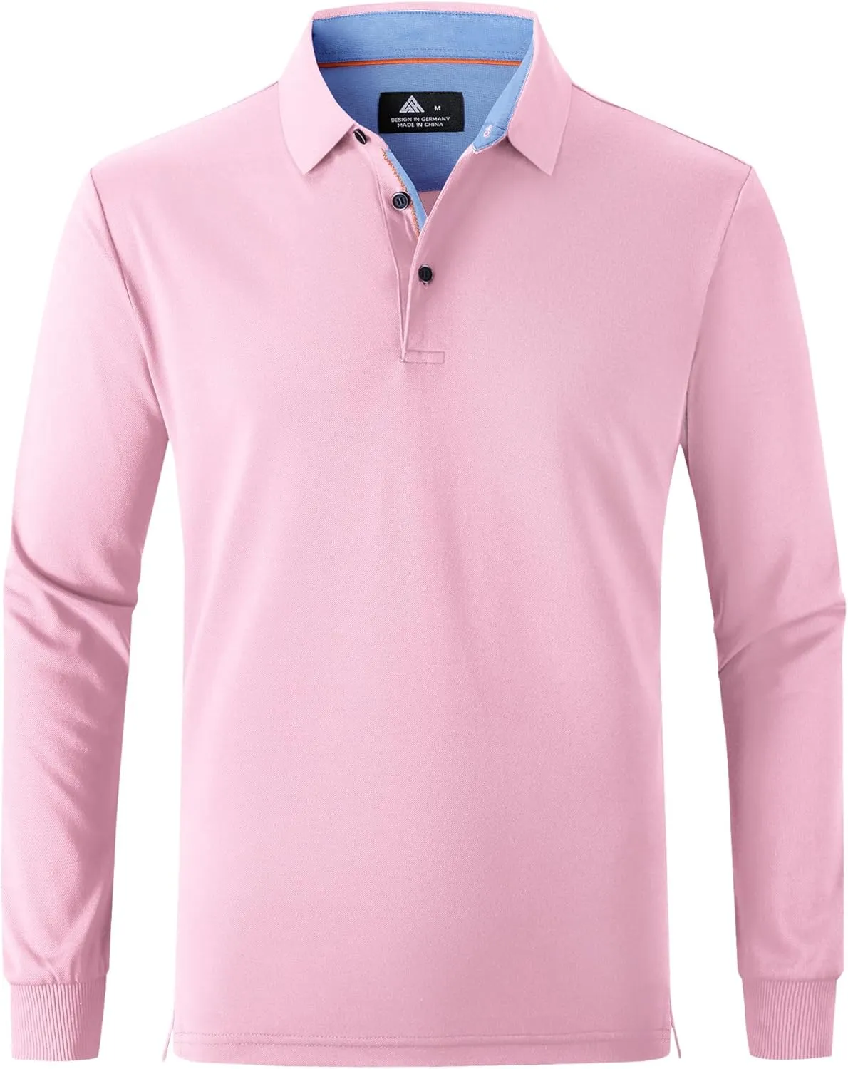 Polo Shirts for Men Long Sleeve Moisture Wicking Golf Polos Casual Travel Performance Collar Shirts