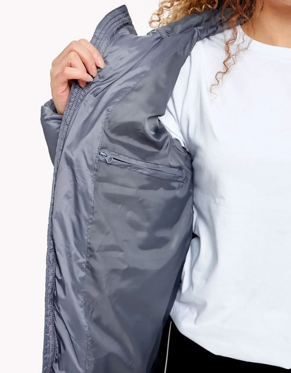 Route One Vostok Hooded Puffer Jacket - Charcoal/Black