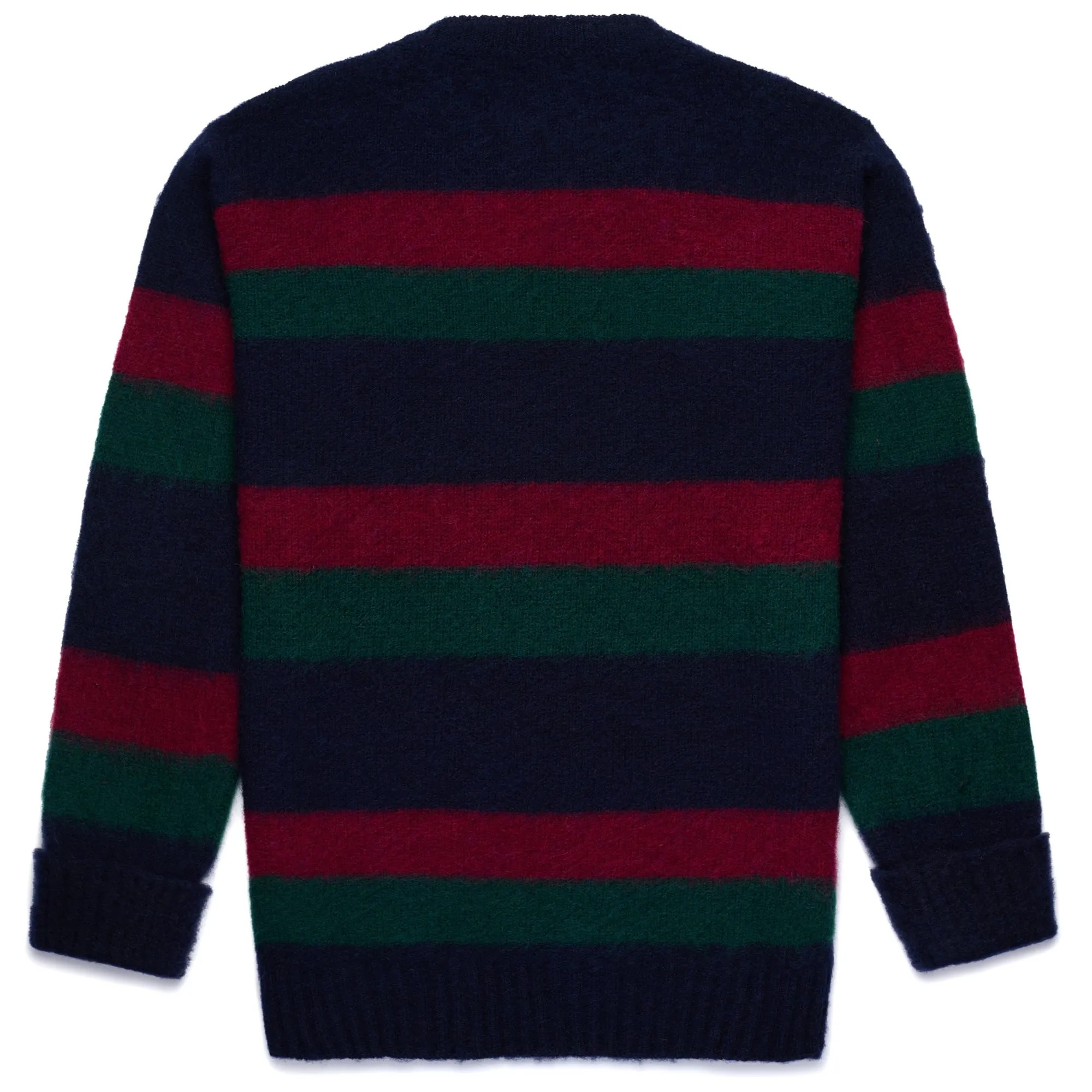 SHAGGYDOG STRIPE SWEATER - KNITWEAR - Jumper - Unisex - BLUE-BORDEAUX-GREEN