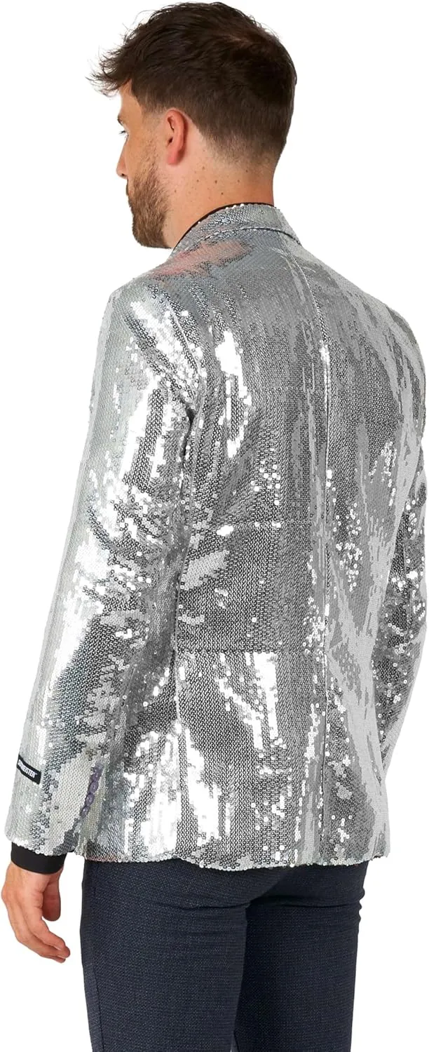 SUITMEISTER Sequins Party Blazer for Men - Slim Fit - Shiny Christmas, NYE, Prom Party Jacket