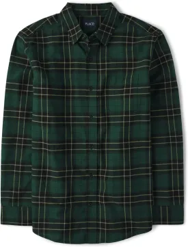 The Children's Place Men's Long Sleeve Button Up Shirt
