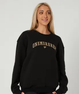 Varsity Crewneck Jumper (Black/Tan) by OneMoreRep