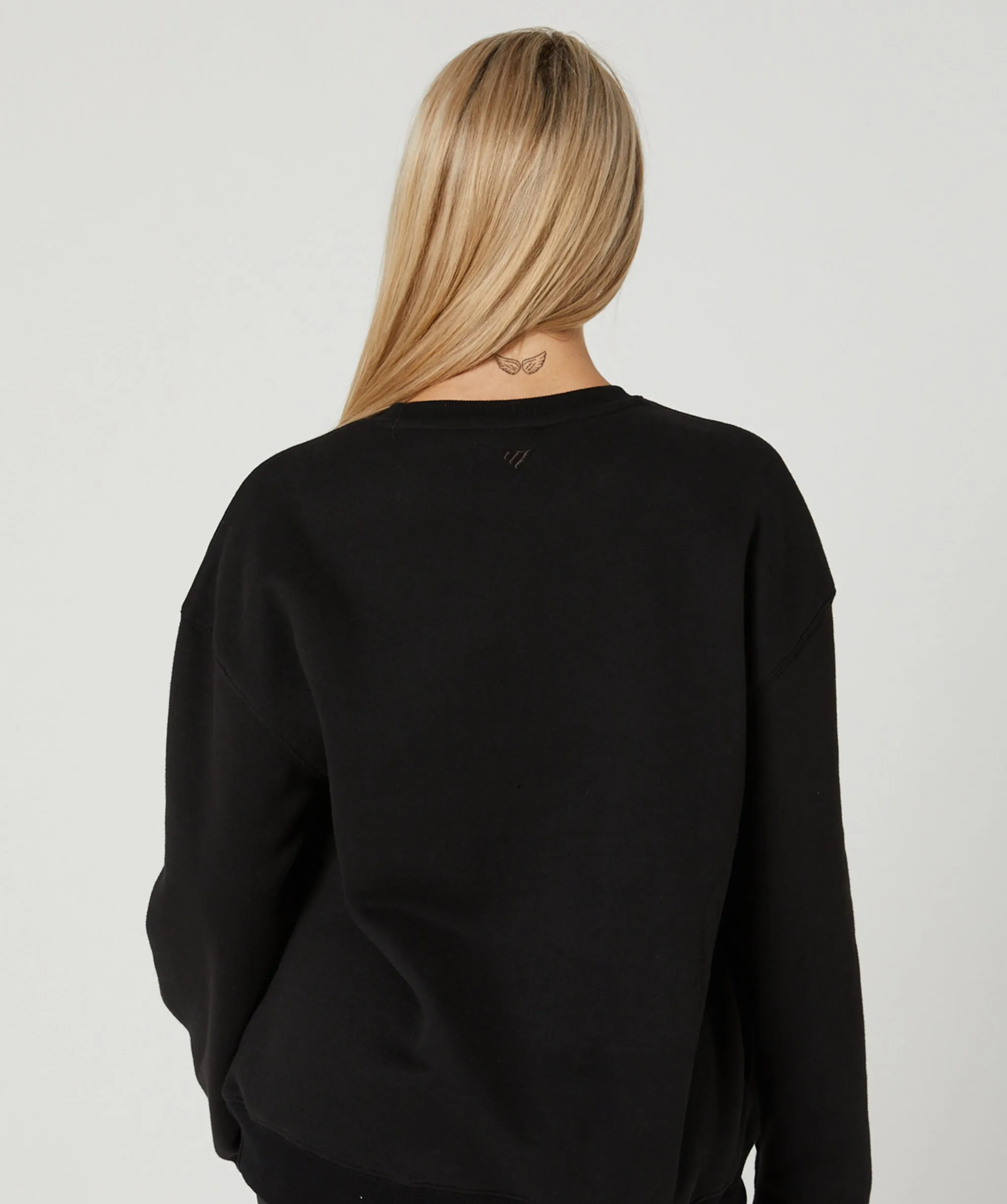 Varsity Crewneck Jumper (Black/Tan) by OneMoreRep